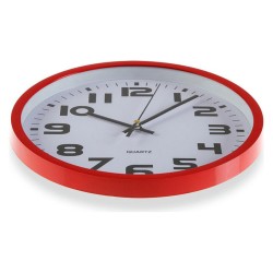 Horloge Murale Versa Rouge Plastique 3,8 x 25 x 25 cm