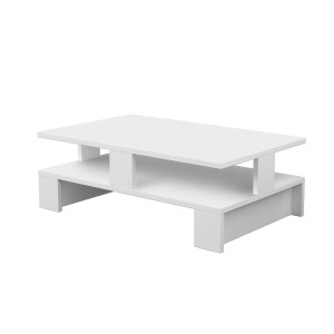 Table Basse Alexandra House Living Blanc Bois MDP 80 x 28 x 50 cm Double hauteur