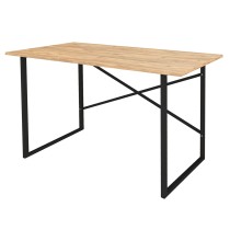 Desk Alexandra House Living Black Oak Metal Wood MDP 120 x 75 x 60 cm industrial