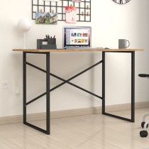 Desk Alexandra House Living Black Oak Metal Wood MDP 120 x 75 x 60 cm industrial