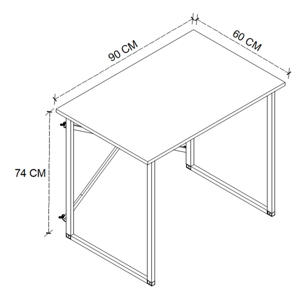 Schreibtisch Alexandra House Living Schwarz Eg Metall Holz MDP 90 x 75 x 60 cm Industriell