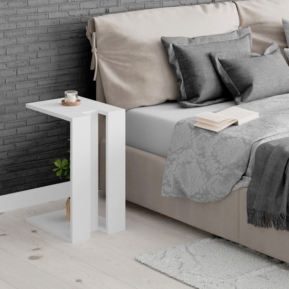 Side table Alexandra House Living White Wood MDP 30 x 57 x 40 cm