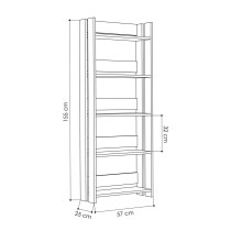 Librairie Alexandra House Living Blanc Bois MDP 57 x 155 x 25 cm 5 Etagères