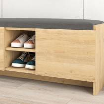 Shoe bench Alexandra House Living Brown Grey 110 x 43 x 37 cm 2 doors