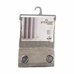 Curtain Beige Grey 140 x 0,1 x 260 cm (6 Units)