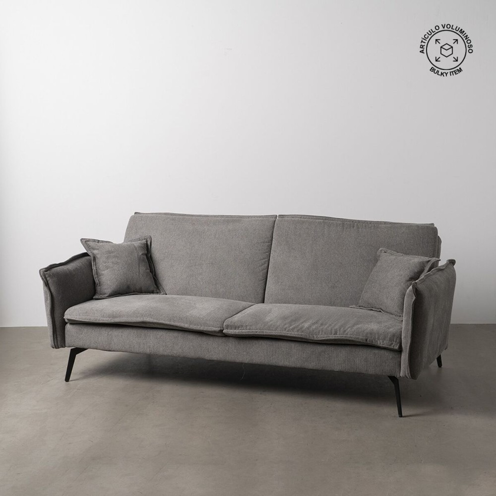 Canapé Convertible Gris 214 x 106 x 84 cm