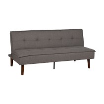 Schlafsofa Schwarz Grau 181 x 102 x 85 cm