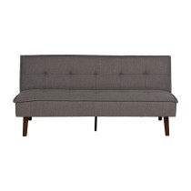 Canapé Convertible Noir Gris 181 x 102 x 85 cm