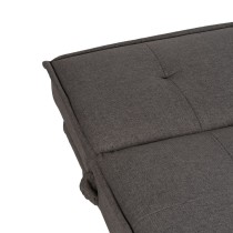 Canapé Convertible Noir Gris 181 x 102 x 85 cm