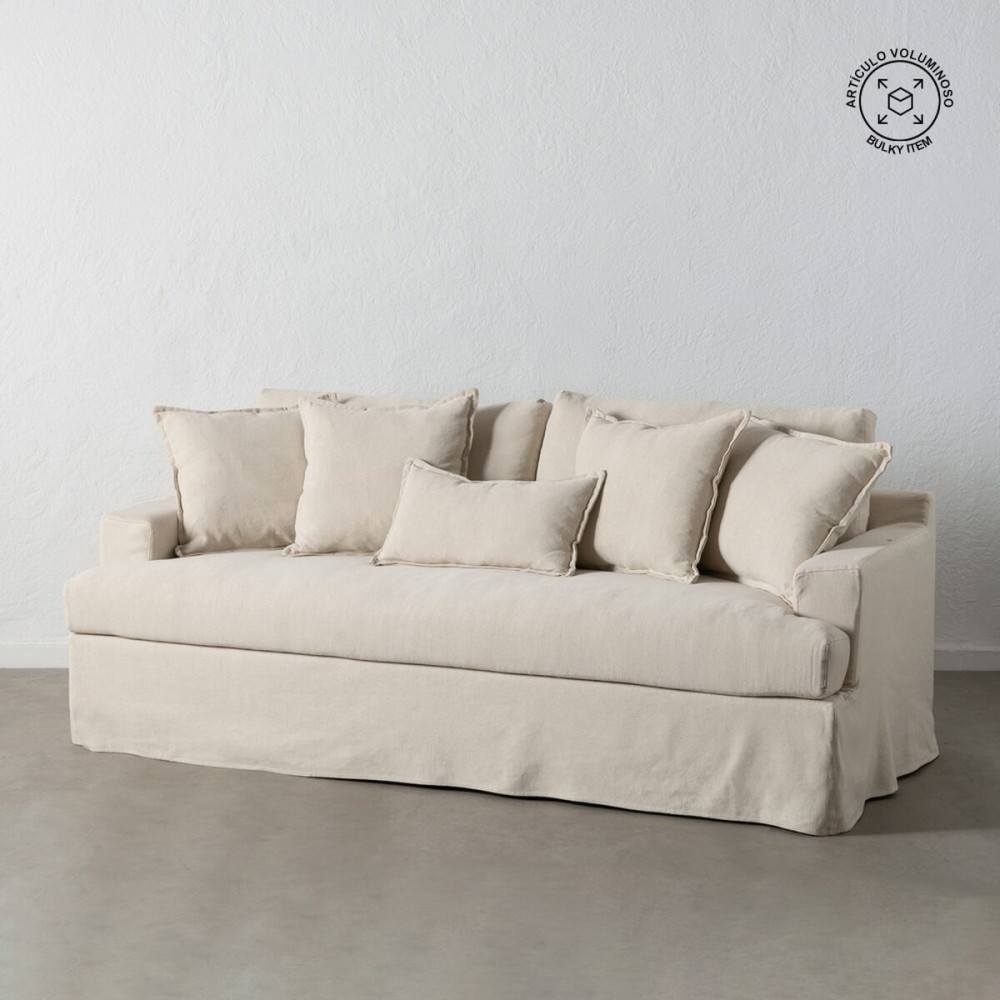 Sofa Black Cream 215 x 94 x 94 cm