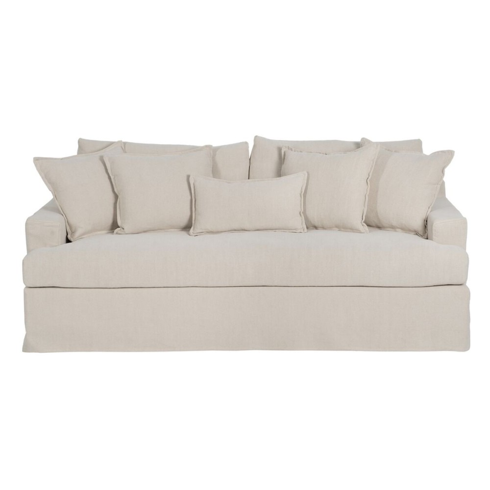 Sofa Schwarz Creme 215 x 94 x 94 cm