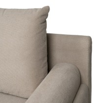 Sofa Taupe 216 x 86 x 90 cm