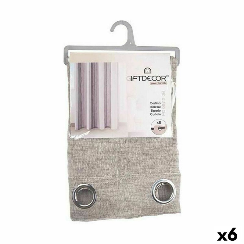 Curtain Brown 140 x 0,1 x 260 cm (6 Units)