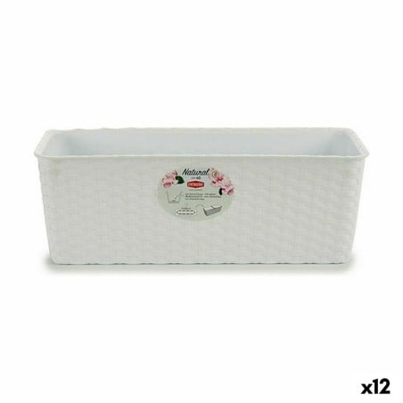 Blumenkasten Stefanplast Weiß Kunststoff 39 x 13,5 x 15 cm (12 Stück)