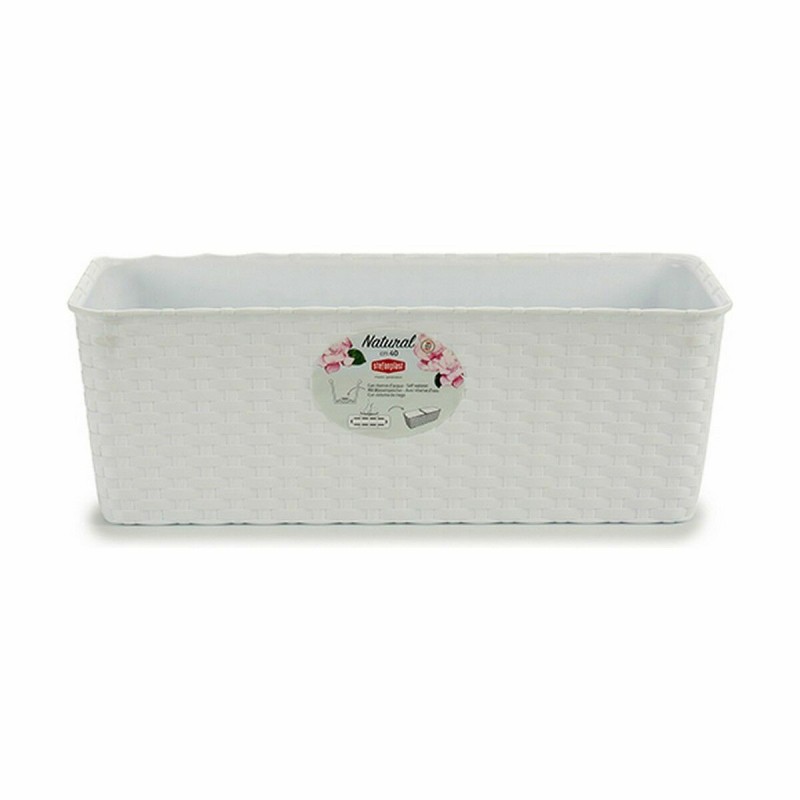 Jardinière Stefanplast Blanc Plastique 39 x 13,5 x 15 cm (12 Unités)