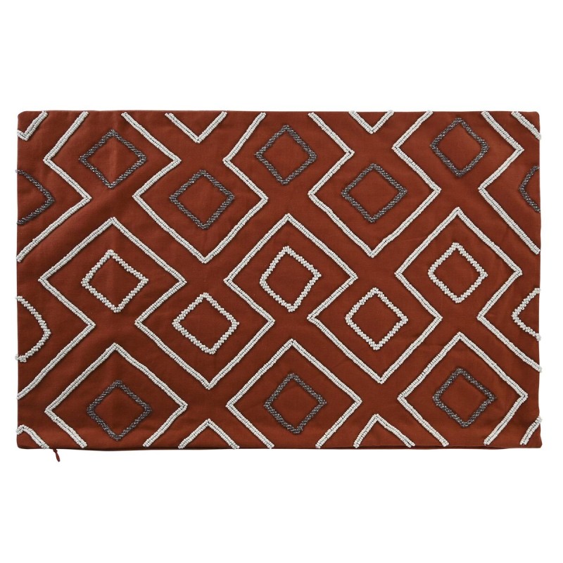 Housse de coussin DKD Home Decor 60 x 1 x 40 cm Terre cuite Géométrique