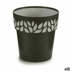 Selbstbewässernder Blumentopf Stefanplast Cloe Anthrazit Kunststoff 15 x 15 x 15 cm (12 Stück)