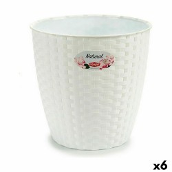 Blumentopf Stefanplast Weiß Kunststoff 24 x 22,5 x 24 cm (6 Stück)