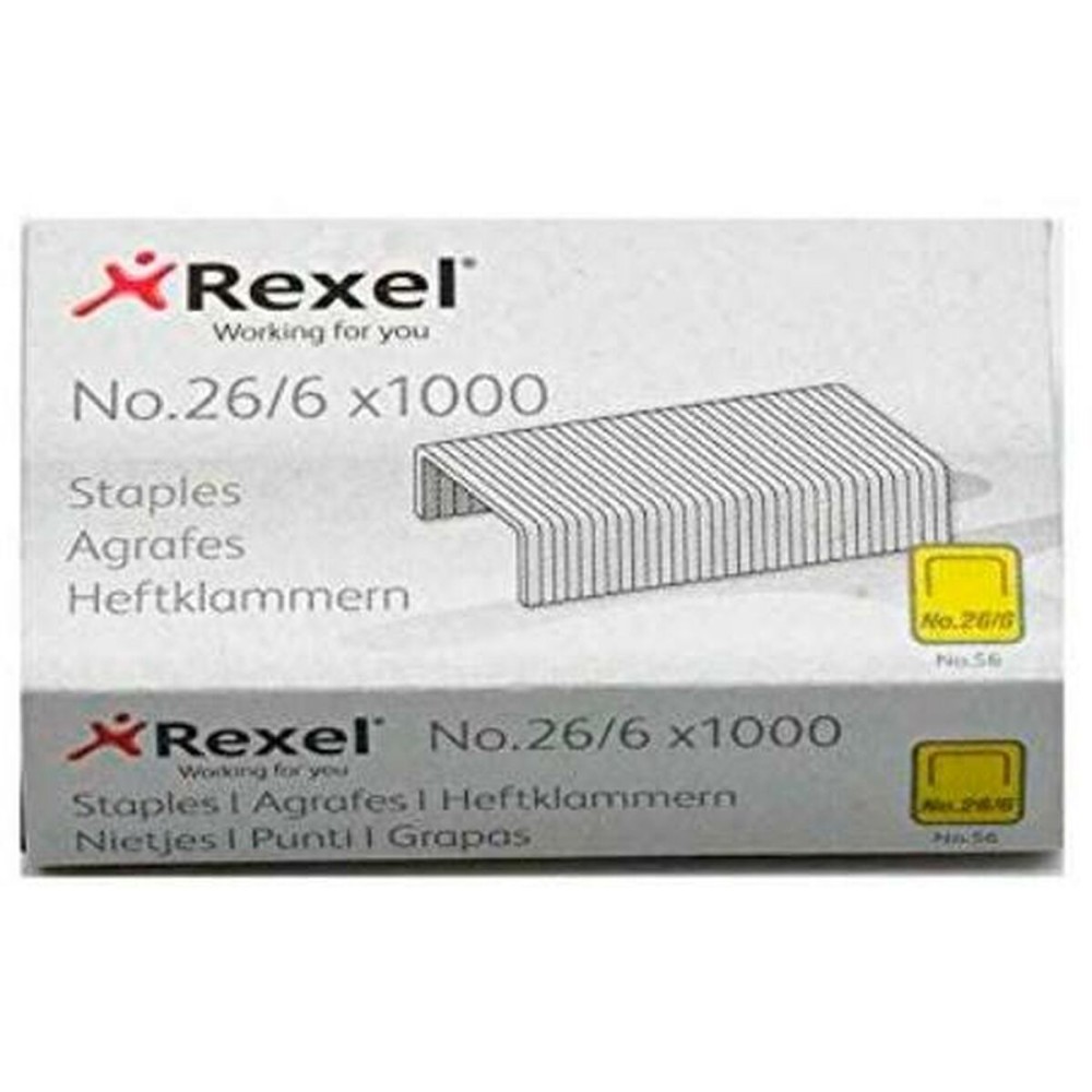 Agrafes Rexel 1000 Pièces 26/6 (20 Unités)