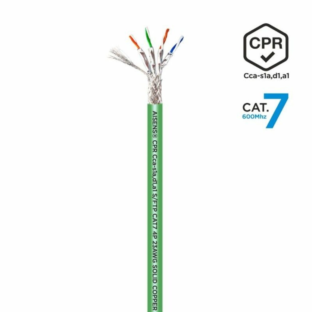 Câble Réseau Rigide FTP 7ème Catégorie Aisens AWG23 Vert 305 m