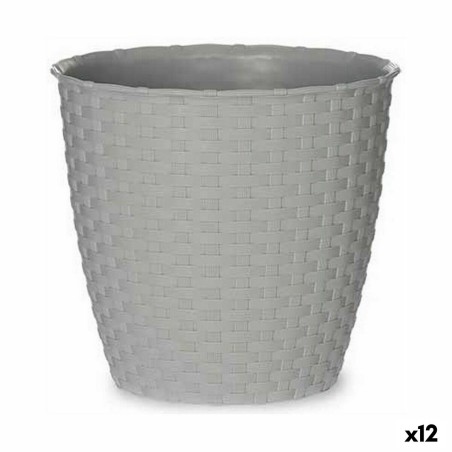 Blumentopf Stefanplast Grau Kunststoff 19 x 17,5 x 19 cm (12 Stück)