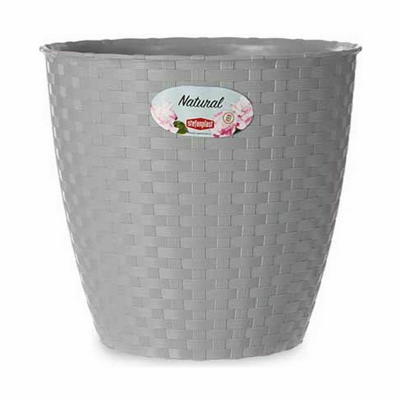 Blumentopf Stefanplast Grau Kunststoff 19 x 17,5 x 19 cm (12 Stück)