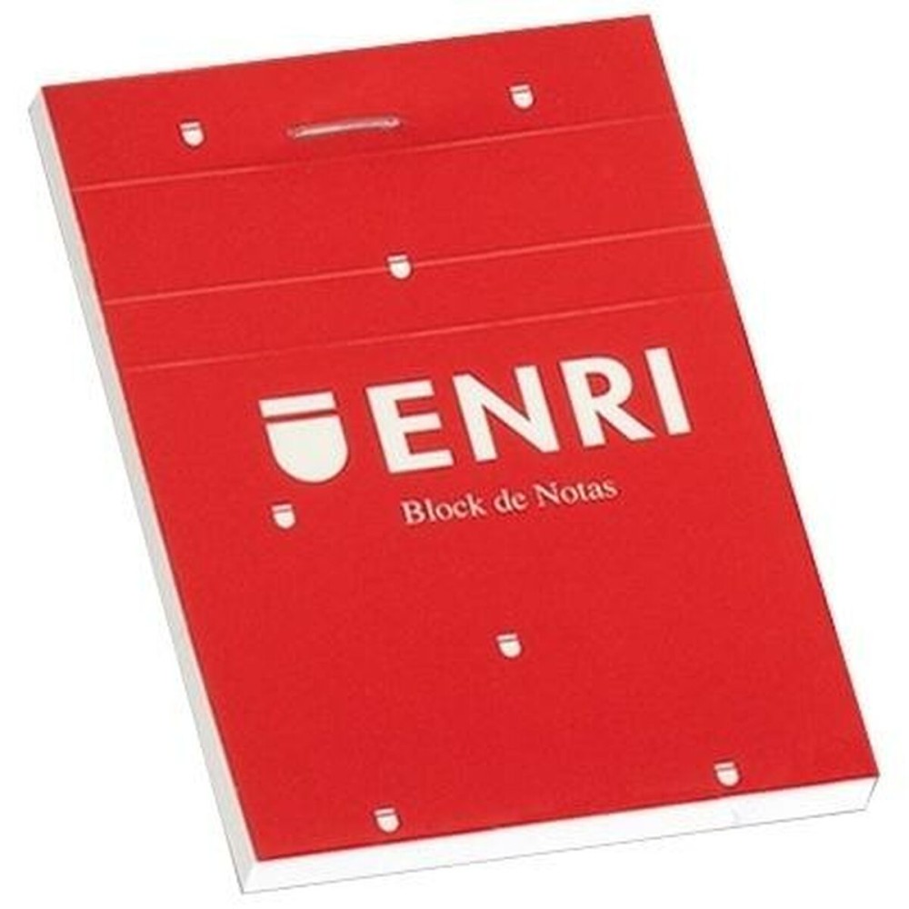 Notepad ENRI Red A6 80 Sheets 4 mm (10 Units)