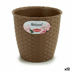 Blumentopf Stefanplast Braun Kunststoff 14 x 13 x 14 cm (12 Stück)