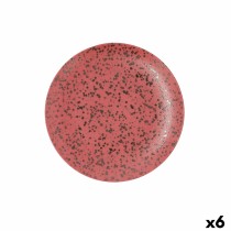 Assiette plate Ariane Oxide Céramique Rouge (Ø 24 cm) (6 Unités)