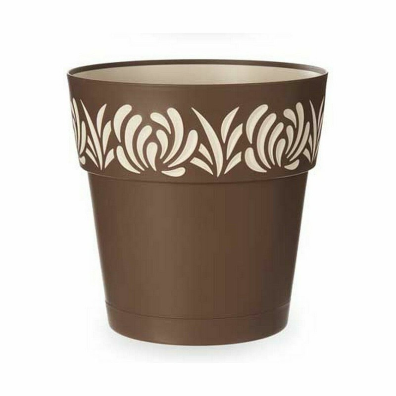 Self-watering flowerpot Stefanplast Gaia Brown Plastic 29 x 29 x 29 cm (6 Units)