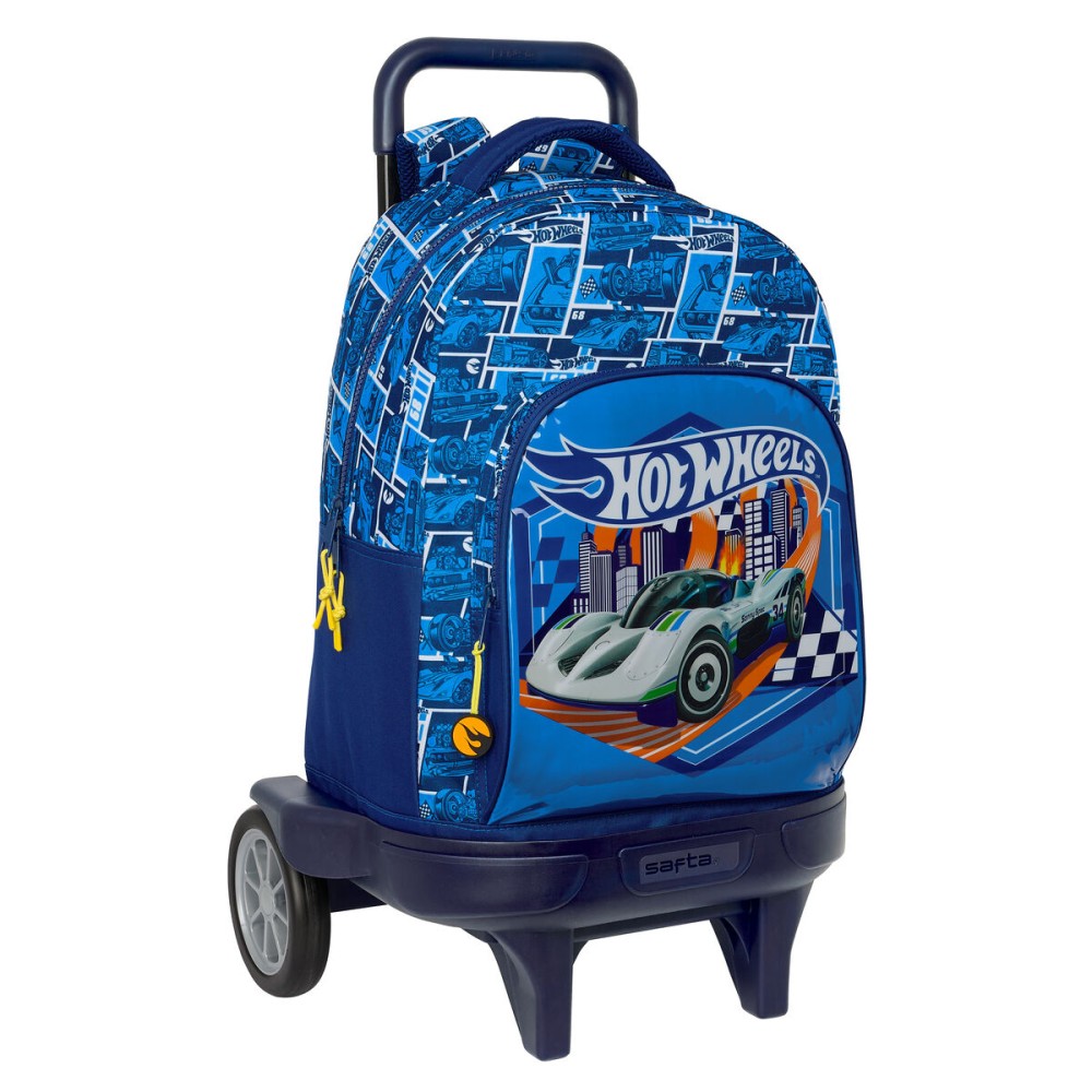 Cartable à roulettes Hot Wheels Sonny Blue marine 33 x 45 x 22 cm