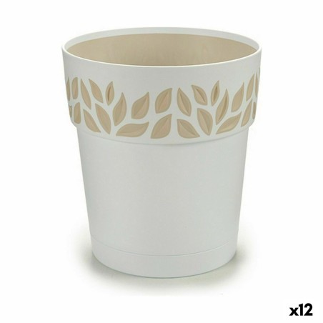 Self-watering flowerpot Stefanplast Cloe White Plastic 15 x 15 x 15 cm (12 Units)