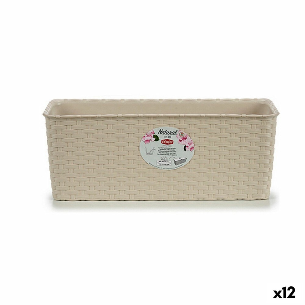 Blumenkasten Stefanplast 15,5 x 13,5 x 38,5 cm Beige Kunststoff (12 Stück)