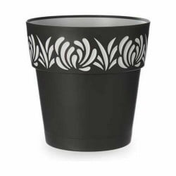 Self-watering flowerpot Stefanplast Gaia Anthracite Plastic 29 x 29 x 29 cm (6 Units)