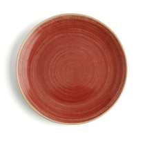 Flat plate Ariane Terra Ceramic Red Ø 18 cm (12 Units)