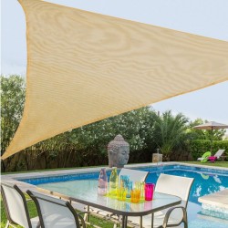 Voiles d'ombrage Auvent 3,5 x 3,5 m Beige Polyéthylène 350 x 350 x 0,5 cm