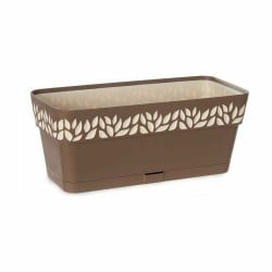 Self-watering planter Stefanplast Cloe Brown Plastic 13,3 x 12,3 x 29,3 cm (12 Units)