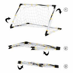 Cage à Foot Colorbaby Pliable 100 x 70 x 70 cm (2 Unités)