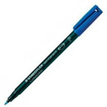 Marqueur permanent Staedtler Lumocolor 318-3 F	 Bleu (10 Unités)