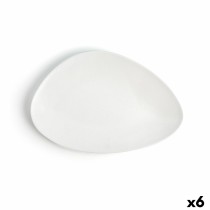 Assiette plate Ariane Antracita Triangulaire Céramique Blanc (Ø 29 cm) (6 Unités)