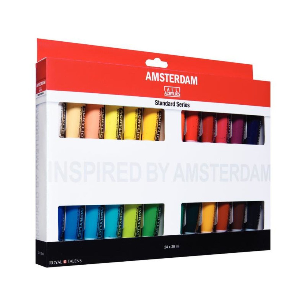 Malerei-Set Talens Amsterdam Acryl-Gemälde 24 Stücke Bunt 200 ml