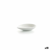 Bol Ariane Alaska Volet Mini Céramique Blanc (10 x 8 x 2,2 cm) (18 Unités)