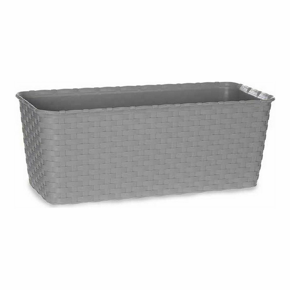 Jardinière auto-arrosante Stefanplast Gris Plastique 13 x 11 x 29 cm (12 Unités)