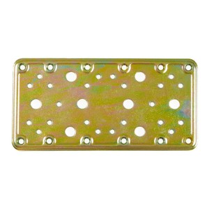 Befestigungsplatte AMIG 503-12124 Dichromatiert Gold Stahl (200 x 100 mm)