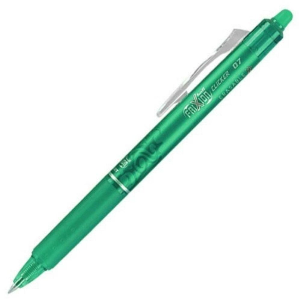 Crayon Pilot Frixion Clicker Encre effaçable Vert 0,4 mm (12 Unités)