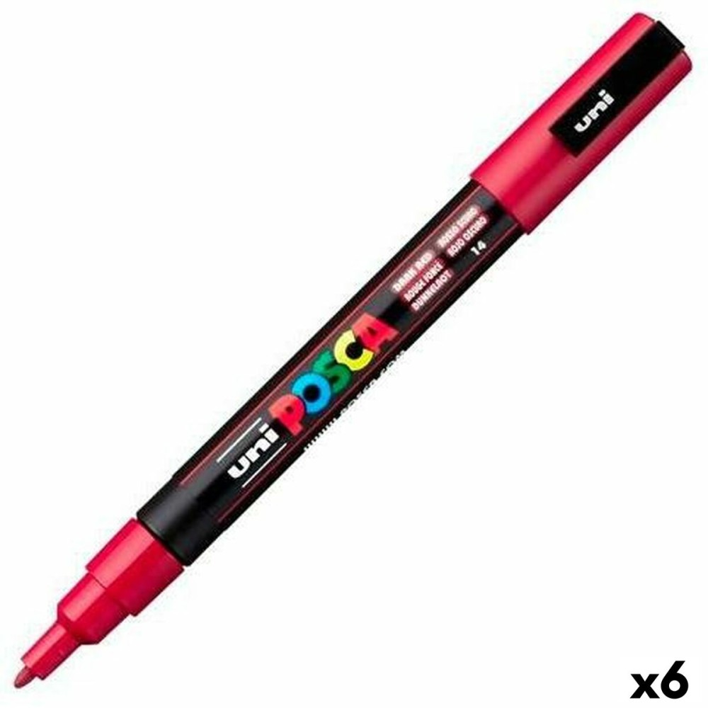 Filzstift POSCA PC-3M Dunkelrot (6 Stück)