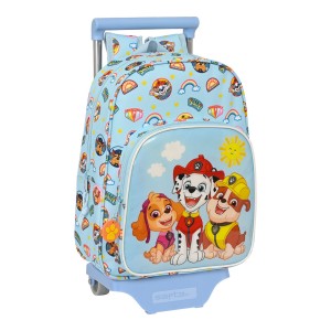 Schulrucksack mit Rädern The Paw Patrol Sunshine Blau 26 x 34 x 11 cm