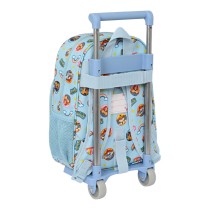 School Rucksack with Wheels The Paw Patrol Sunshine Blue 26 x 34 x 11 cm