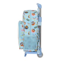 School Rucksack with Wheels The Paw Patrol Sunshine Blue 26 x 34 x 11 cm