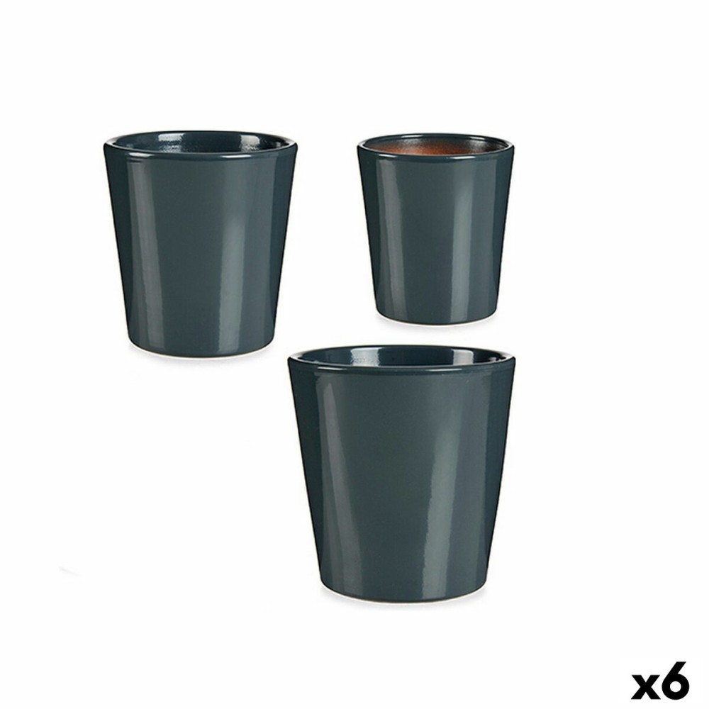 Set de pots Ibergarden LINCE PQ - 7011 Anthracite Argile (6 Unités)